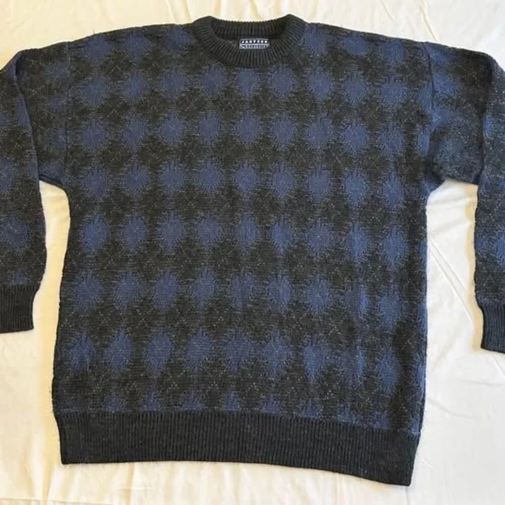 Vintage Jantzen Men'sArgyle Crewneck Sweater Size L Grandpa Y2K 90’s 80’s Golf
